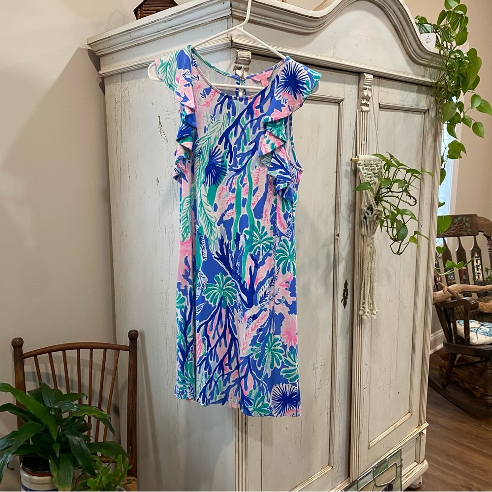 Lilly Pulitzer coral print dress